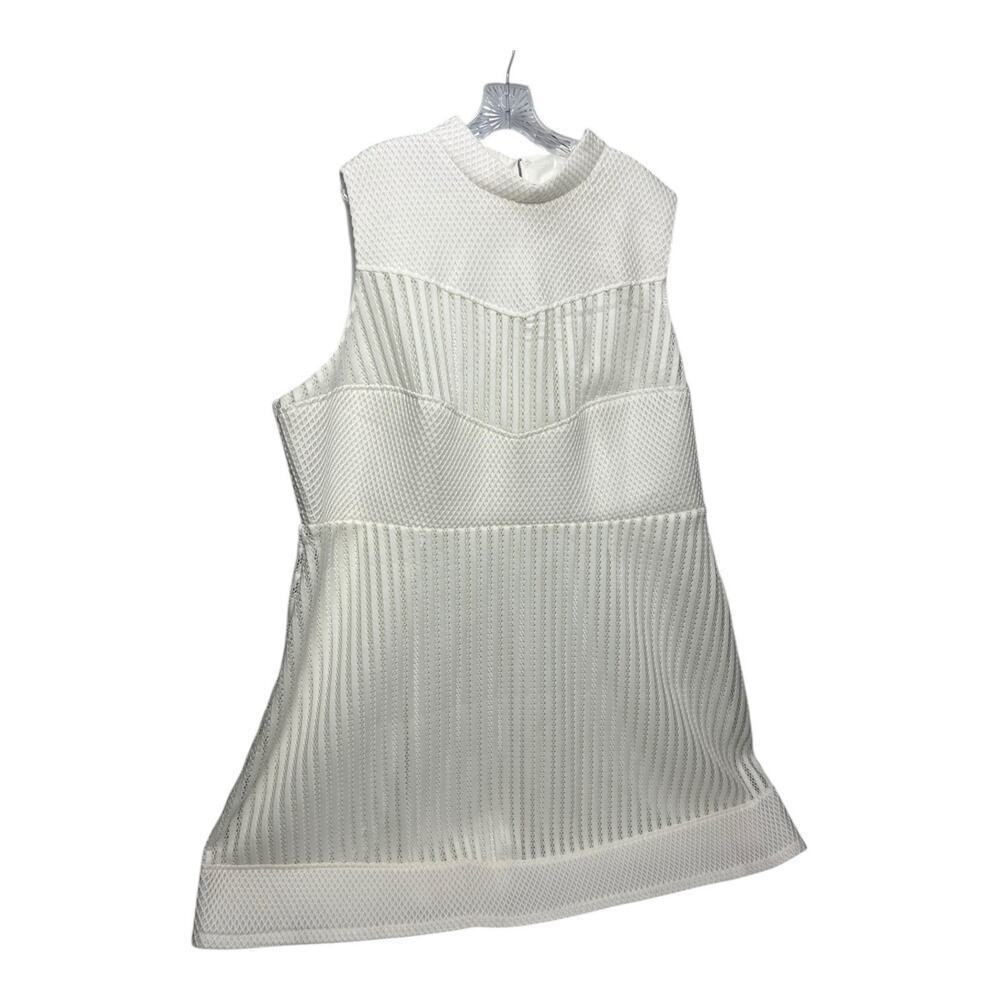 ASOS DESIGN Womens White Mini Dress Zip Closure Size 24